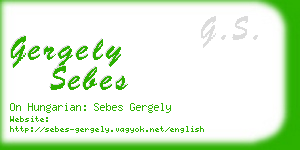 gergely sebes business card